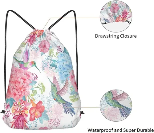 Vista 5 de Mochila con cordón de unicornio arcoíris y bolsa de gimnasio con cordón, Multi-a133, Mochilas de viaje