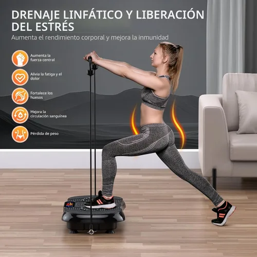 Vista 2 de PBYRD Máquina de Ejercicio con Placa de Vibración, Máquina de Drenaje Linfático para Pérdida de Peso, Placa Vibratoria de Agitación