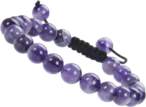 Vista 37 de MASSIVE BEADS - Pulseras ajustables unisex de cuentas de cristal de piedras preciosas con poder curativo natural, de macramé Piedras de 7 chakras