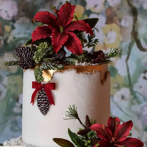 Vista 6 de ZHUOJIE Flower Pro - Molde de silicona para follaje de invierno y follaje de boda, decoración de pasteles y manualidades para bodas, guirnaldas
