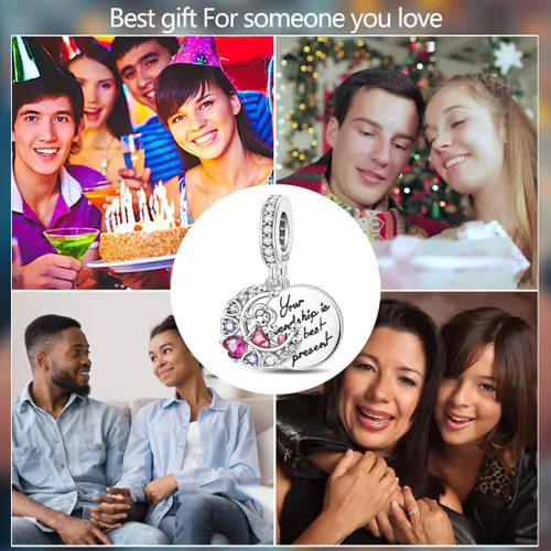 Vista 86 de KUNSIR Los abalorios se adaptan a pulseras Pandora para mujer, plata de ley 925, cuentas colgantes de joyería para niñas, dijes de feliz cumpleaños