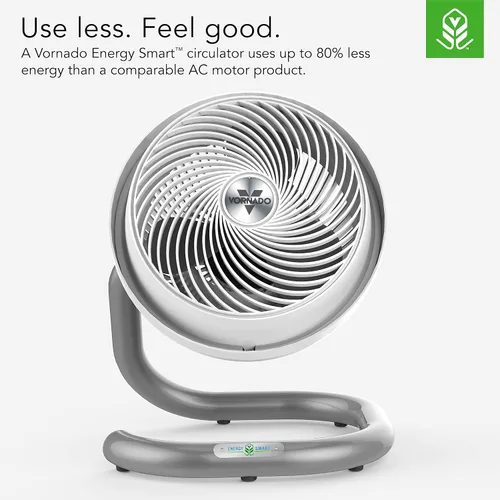 Vista 4 de Vornado 623DC Energy Smart - Ventilador circulador de aire de tamaño mediano con control de velocidad variable, flujo de aire característico