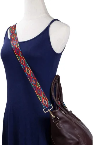 Vista 2 de ZANQANO - Correa de repuesto para bolsa bandolero, ajustable, estilo guitarra, multicolor