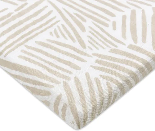 Vista 15 de Babyletto Sábanas de muselina para moisés de bebé para niñas y niños - Certificadas GOTS, funda de algodón orgánico transpirable, ajuste de 360°