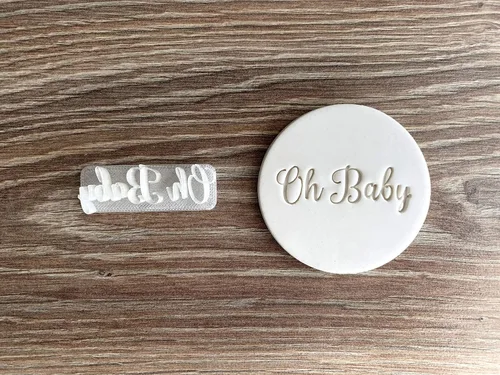 Vista 3 de Oh Baby Fondant Embosser o sello de galletas con asa