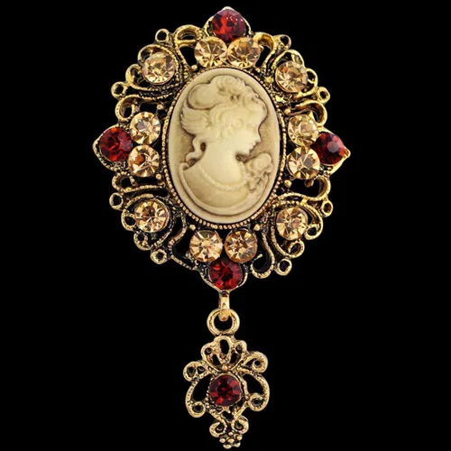 Vista 2 de JJTZX Gargantilla victoriana de terciopelo negro con encaje camafeo gótico para mujer