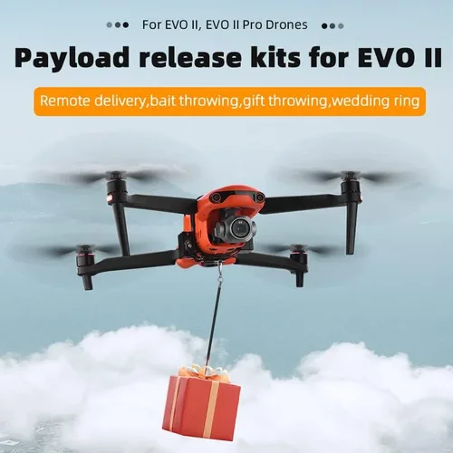 Vista 6 de Dispositivo de entrega de transporte de carga útil Airdrop para EVO II para EVO II Pro, accesorios para drones, propuesta de boda, accesorios de kit