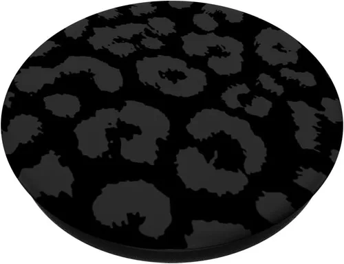 Vista 2 de Estampado de guepardo gris y negro, patrón de piel de leopardo PopSockets Adhesivo PopGrip