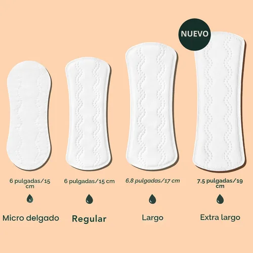 Vista 5 de Rael Panty Liners para mujer, funda de algodón orgánico (extra largo, 60 unidades) Pantiliners extra largos diarios, forro sanitario, absorción