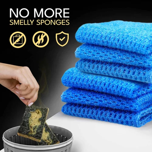 Vista 9 de Paño de cocina sin olor para lavado de platos de múltiples usos - sin olor - mayor vida útil, Paquete de 1