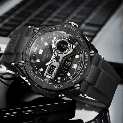 Vista 6 de FORSINING Relojes militares para hombre, reloj deportivo resistente al agua, analógico, digital, reloj deportivo táctico electrónico, relojes