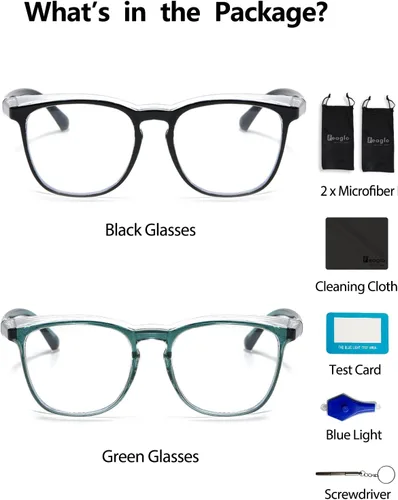 Vista 8 de Feaglo Lentes de seguridad, antivaho para mujeres y hombres, bloqueo de luz azul, elegantes gafas de protección para los ojos, escudo lateral