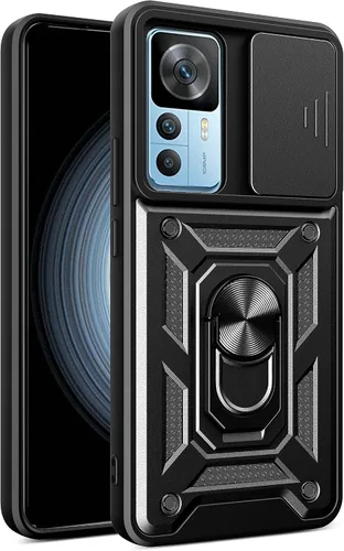 Vista 10 de Compatible con Tecno Pova Neo 2 Bracket Shell, con cubierta deslizante para lente de cámara compatible con Tecno Pova Neo 2 LG6n Case Negro