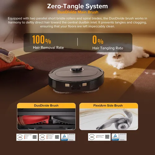 Vista 5 de roborock Qrevo S5V Robot Vacuum and Mop, FlexiArm Edge Mopping, 12,000Pa