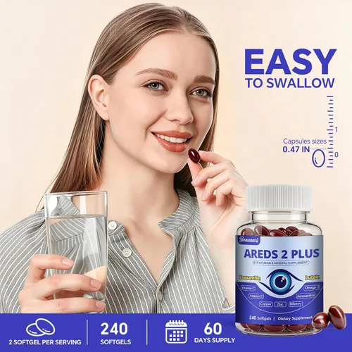 Vista 7 de AREDS 2 Plus - Suplementos de vitamina para los ojos, luteína y zeaxantina