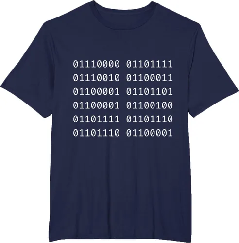 Vista 16 de Porca Madonna In Codice Binario Código Binario Camiseta, Negro