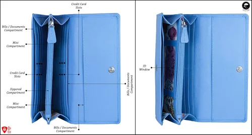 Vista 3 de Mou Meraki - Cartera de piel para mujer