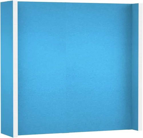 Vista 12 de EverPanel - Kit de pared modular de 7 x 7 pies, color azul oscuro SoundSorb con ribete negro, divisor de habitación, paneles de pared entrelazados