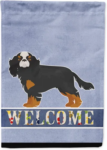 Vista 125 de Caroline's Treasures CK3645GF Bandera de bienvenida de bulldog inglés para jardín, bandera decorativa para patio exterior, obras de arte de patio