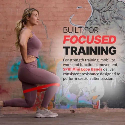 Vista 2 de SPRI Juego de 3 bandas de bucle, ligeras, medianas y pesadas para entrenamientos de la parte inferior del cuerpo, tonificación de músculos