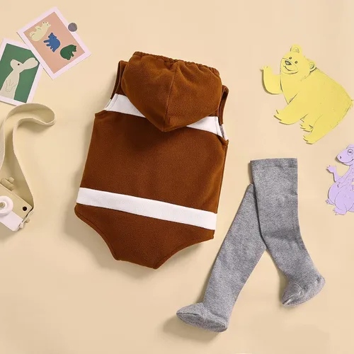 Vista 4 de Mameluco con capucha para bebé y niña, disfraz de Navidad de Halloween, aguacate, fruta, con capucha, 2 piezas, traje de invierno