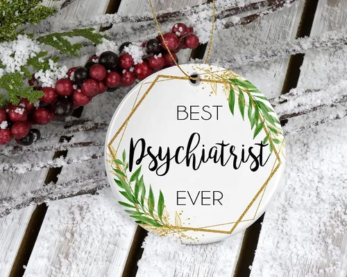 Vista 2 de Psychiatrist Christmas Ornament - Christmas Ornament Gift for Psychiatrist - World's Best Psychiatrist - Best Psychiatrist Ever - Psychiatrist Gifts