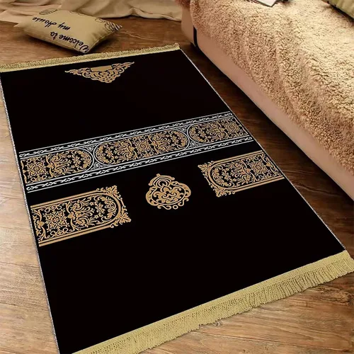 Vista 2 de Alfombra de oración musulmana islámica de alta calidad, alfombrilla acolchada para oración musulmana para hombres y mujeres, alfombra de oración