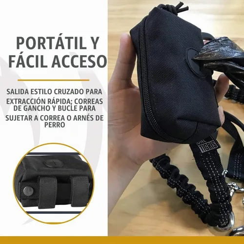 Vista 4 de ONETIGRIS Bolsa para excrementos de perro Negro