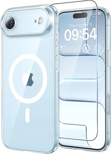 Vista 131 de TAURI Funda para iPhone 17, antiamarilleamiento con protector de pantalla, protección de grado militar, a prueba de golpes, delgada para iPhone 17