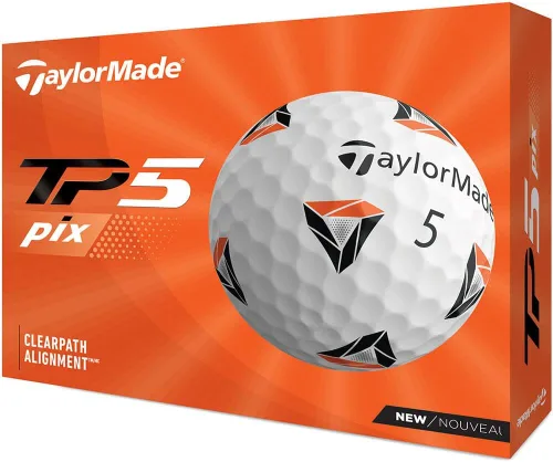 Vista 2 de Pelotas de golf TaylorMade TP5 & TP5x (blanco, amarillo, Pix)