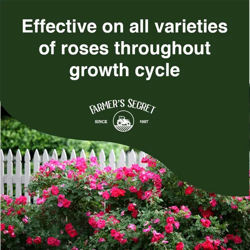 Vista 5 de Farmer's Secret Fertilizante Rose Booster (8 onzas), súper concentrado, formulado para todo tipo de rosas a lo largo del ciclo de vida, fomenta un