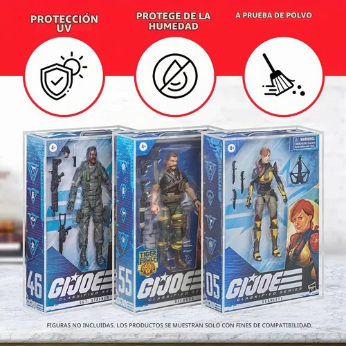 Vista 2 de EVORETRO Estuche Protector de Exhibición para Figuras de Acción Compatible con Figuras de Acción de la Serie Clasificada GI Joe de 6 Pulgadas