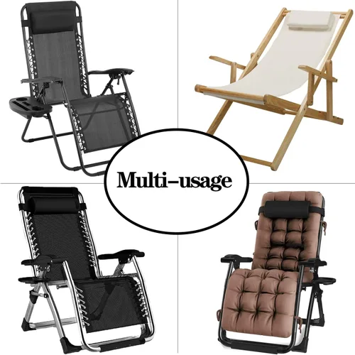 Vista 5 de Ostlttyn Almohada de Reemplazo para Silla de Gravedad Cero, Negra, 14.3x6.7x2.3 pulgadas, Relleno de Espuma, Estilo Moderno, Soporte para la Cabeza