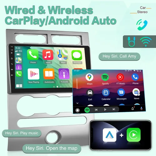 Vista 4 de [2G+64G] Radio de coche Android para Ford Expedition 2007-2017 (solo para A/C manual), estéreo de pantalla táctil de 9 pulgadas, Carplay/Android