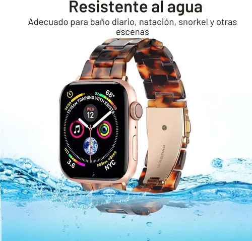 Vista 7 de HOPO Compatible With Apple Watch Band Thin Lightweight Resin Strap Bracelet Fashion Wristband Replacement For iWatch Bands Series Ultra 11 10 9 8 7
