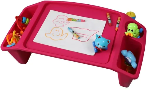Vista 5 de Basicwise QI003253G Bandeja de escritorio para niños, mesa de actividades portátil, Verde, 1 pieza