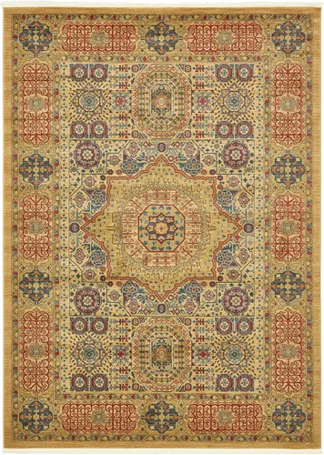 Vista 25 de Unique Loom Palace Collection - Alfombra bohemia tradicional, medallón, vintage (2 pies x 3 pies, rectangular, azul claro/bronceado)
