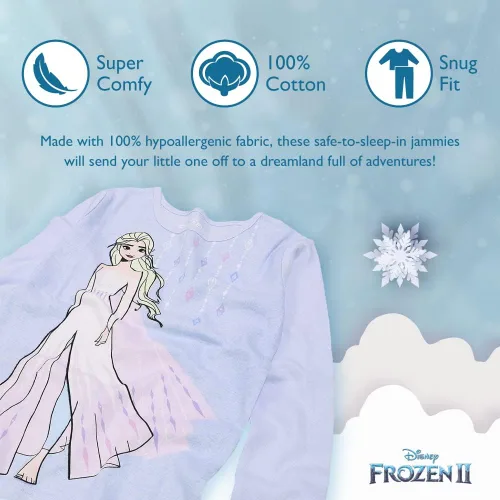 Vista 3 de Disney Conjunto de pijama de algodón ajustada de 6 piezas para niñas Frozen Princesas Minnie Mouse