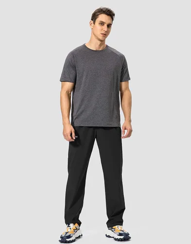 Vista 6 de Pudolla Pantalones deportivos de correr para hombre con cintura elástica y bolsillos con cremallera