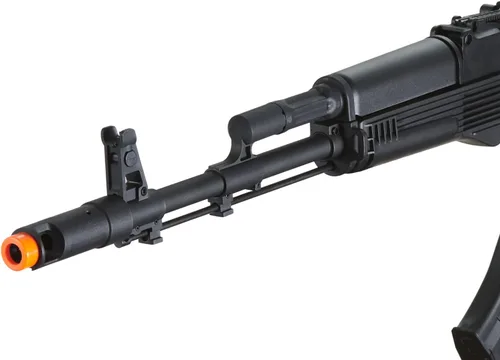 Vista 7 de Lancer Tactical AK KR-103 Airsoft AEG Rifle con Triángulo Airsoft Stock (Color: Negro)