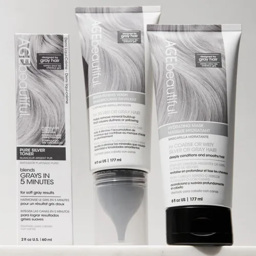 Vista 5 de AGE Beautiful - Mascarilla para cabello grueso, plateado y gris