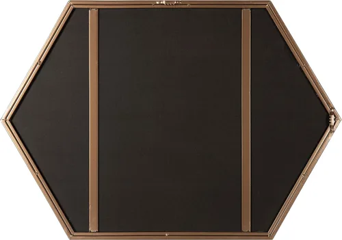 Vista 7 de Kate and Laurel McNeer - Espejo de pared moderno, 31 x 22, bronce, espejo hexagonal geométrico para pared
