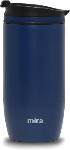 Vista 9 de MIRA Taza de café de viaje de 12 onzas - Vaso aislante de acero inoxidable con tapa de rosca - Azul almirante Azul (Admiral Blue)