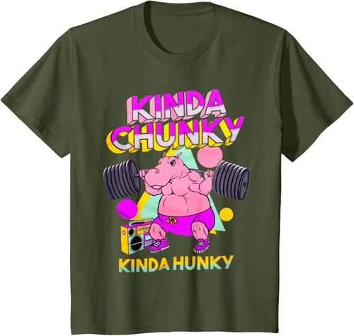 Vista 10 de Kinda Chunky Kinda Hunky, camiseta de gimnasio para culturismo, Negro