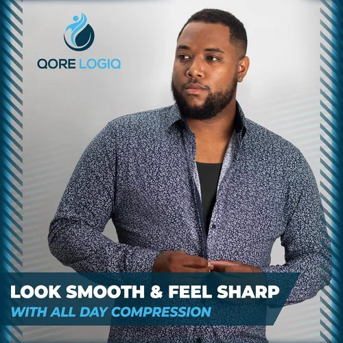 Vista 3 de QORE LOGIQ Gynecomastia - Camisas de compresión para hombre camiseta sin mangas adelgazante moldeador de cuerpo fajas para hombres brasier