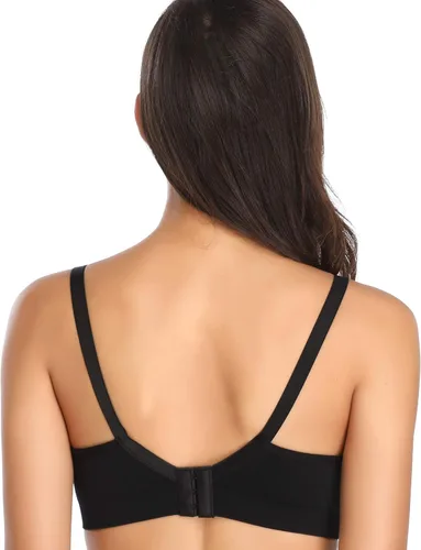 Vista 4 de Sujetador de maternidad para dormir para mujer, brasier de lactancia sin varillas, 3 Ro, paquete de 4