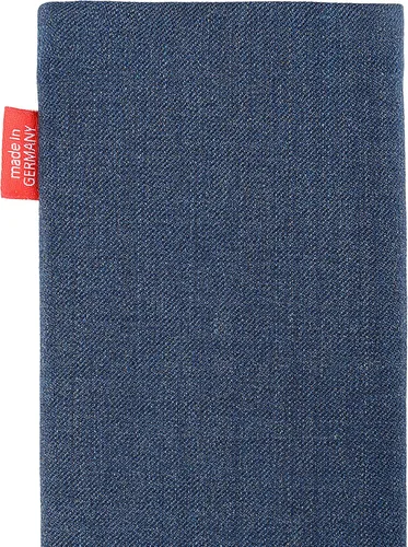 Vista 5 de fitBAG Jive - Funda para Google Nexus 6 Motorola con forro de microfibra integrado para limpieza de pantallas Jive Azul