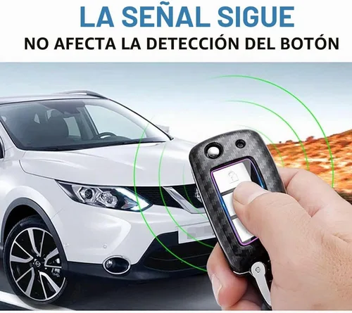 Vista 7 de ontto Funda para Llave de Automóvil Flip con Botón de Nissan, Carcasa de Llave de ABS para Rogue Rogue Select Negro carbón