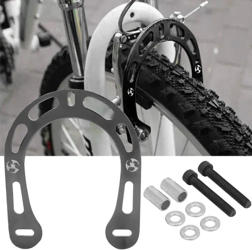 Vista 6 de Aleación de aluminio, refuerzos de freno con tornillos para V Brake Mountain (rojo) (negro)