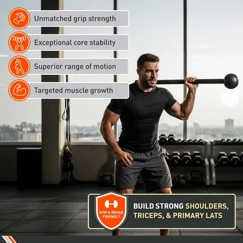 Vista 2 de Body Sport Entrenamiento de fuerza de maza de acero y entrenamientos de cuerpo completo Fitness profesional para gimnasio y en casa